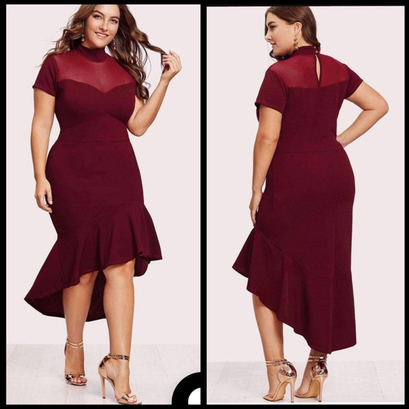 🆕➕Mesh Inset Hi Low Dress - Picture 3 of 6